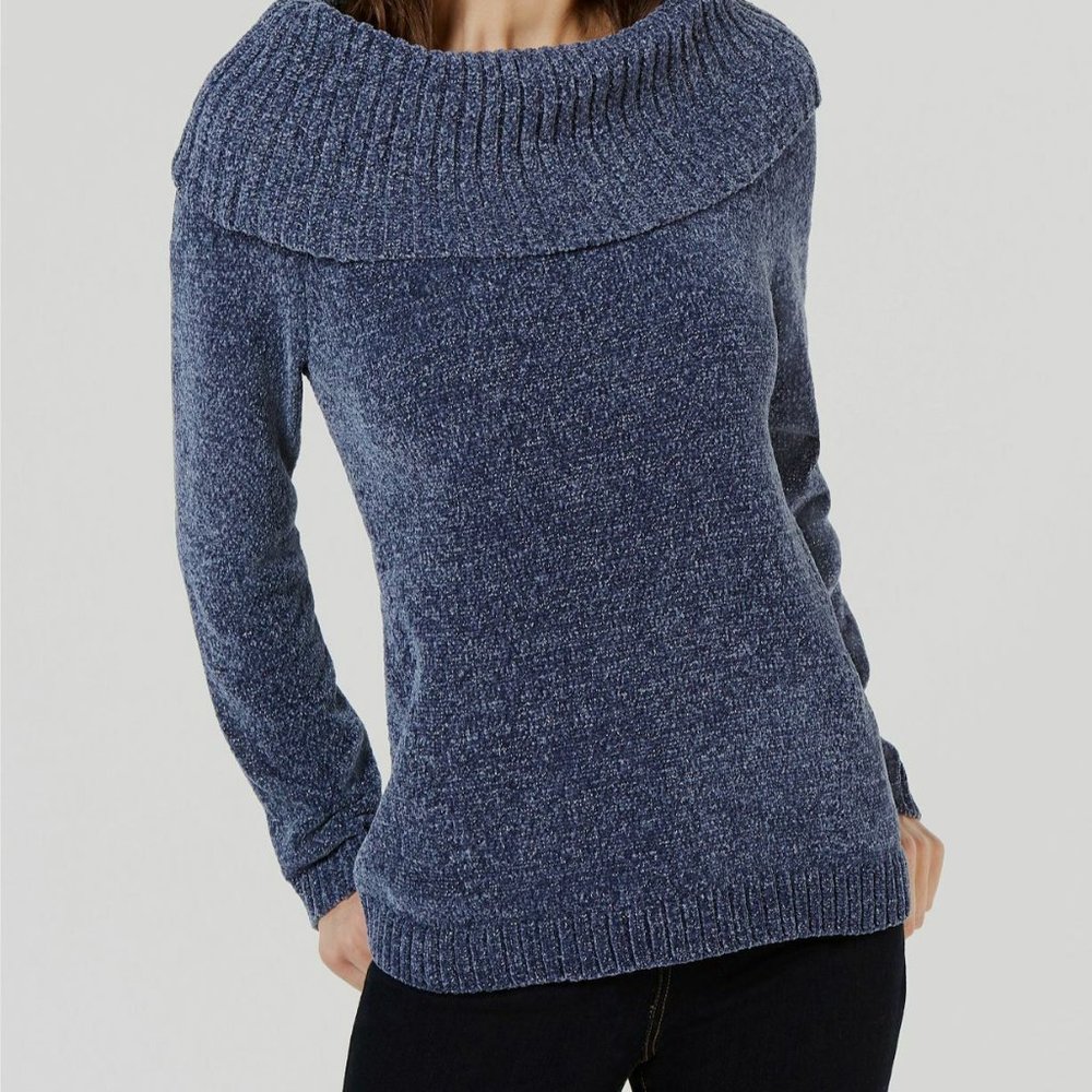 INC Shimmer Cowl-Neck Sweater Medium NWT
